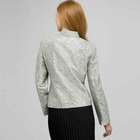 Flat Front Open Jacket., Black & White, small