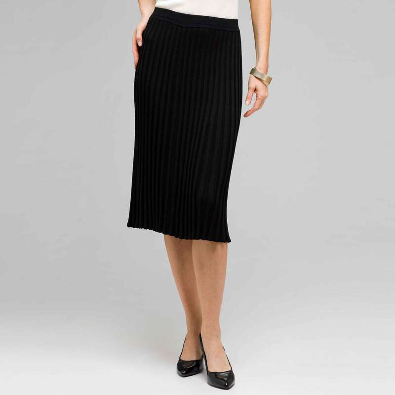 Long Pleated Skirt, , large