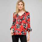 Floral Ruffle Top, , small