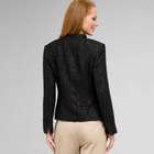 Textured Zip Front Jacket, Black, small