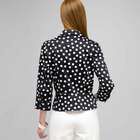 Dot Tie Front Blouse, Black & White, small