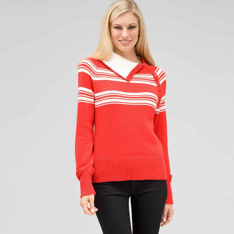 Long Sleeve Raglan Button Out Turtle Neck, , large