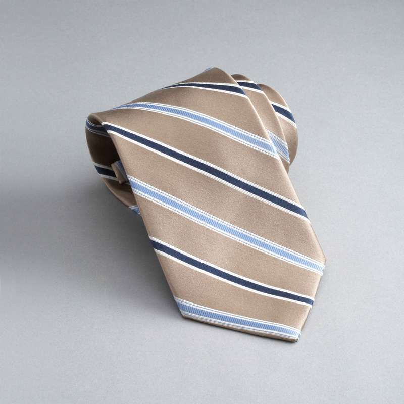 Striped Silk Tie, , large