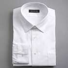 No-Iron Textured Dress Shirt, White, small