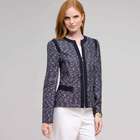 Textured Zip Front Jacket, Ink Multi, small