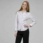 Platinum Red Stripes Easy Care Fitted Shirt, White, small