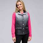 Mock Neck Quilted Vest, , small