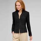 Textured Zip Front Jacket, Black, small