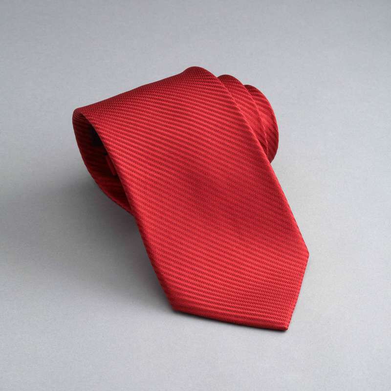 Solid Silk Tie, Red, large