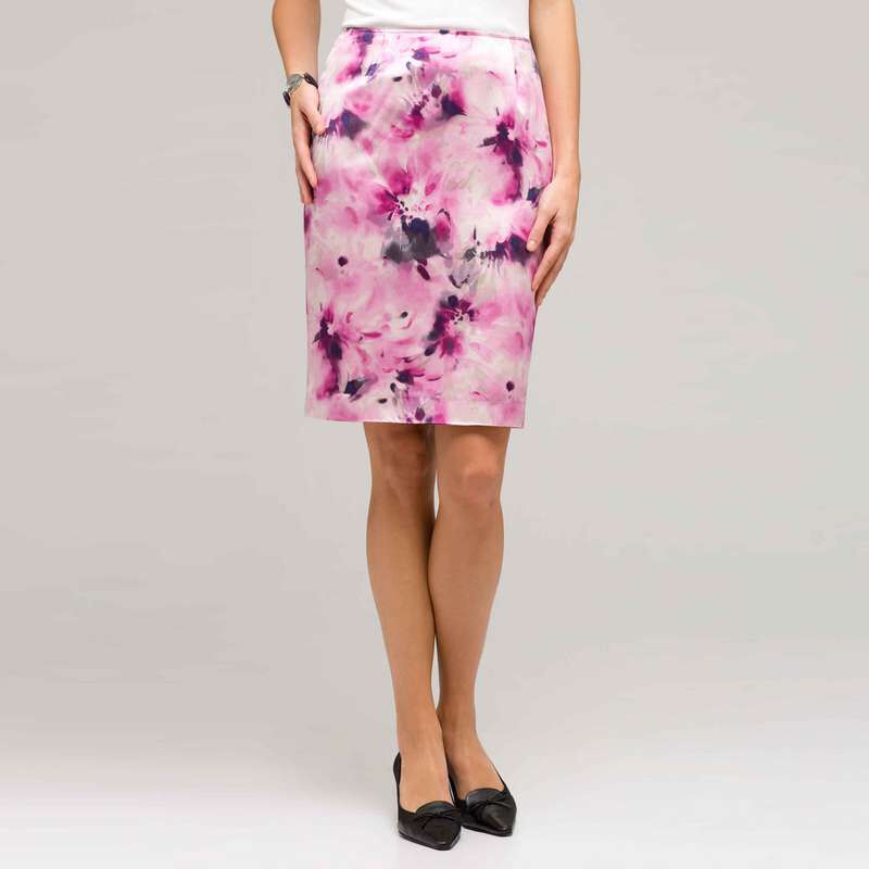 Floral Slim Skirt, , large