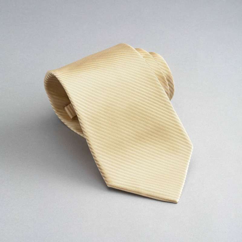 Solid Silk Tie, Yellow, large
