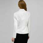 Two Button Notch Collar Jacket., White, small